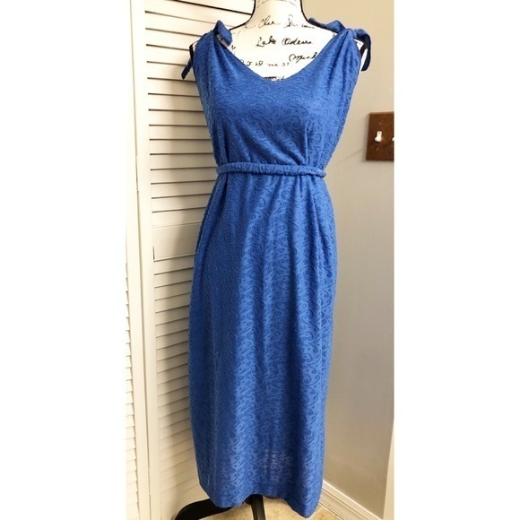 Bridge Gate Vintage Blue Dress Vintage - Picture 1 of 3